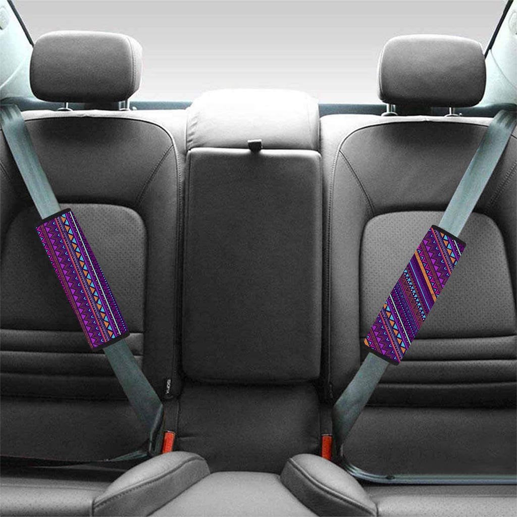 Multicolor Native Aztec Doodle Striped Seat Belt Cover-grizzshop