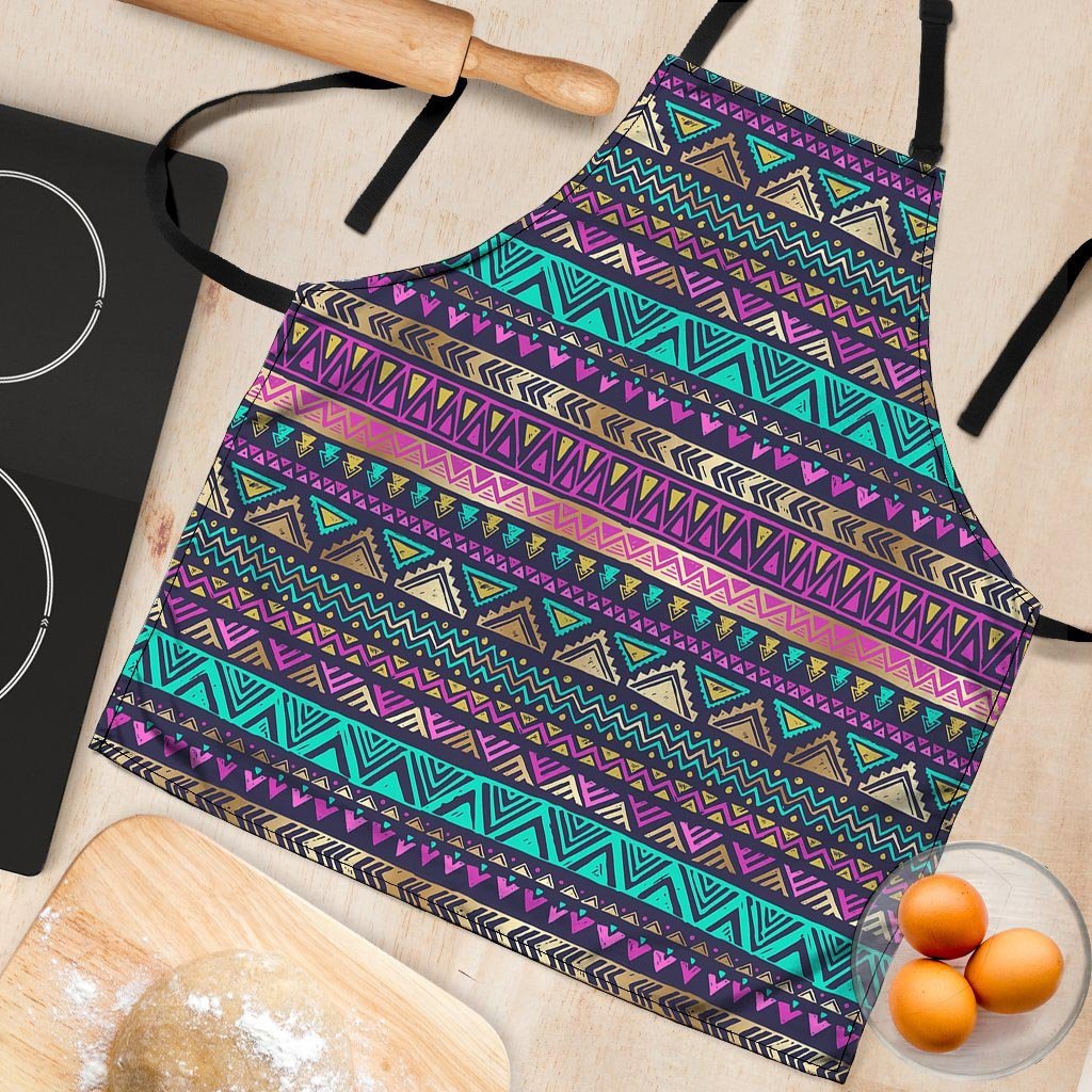 Multicolor Native Aztec Doodle Women's Apron-grizzshop