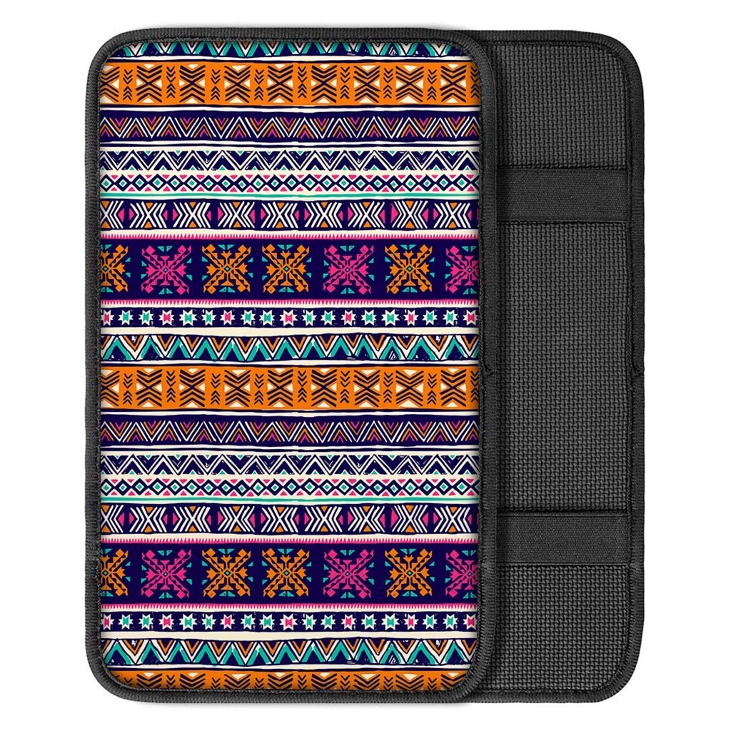 Multicolor Native Aztec Geometric Hipster Car Console Cover-grizzshop
