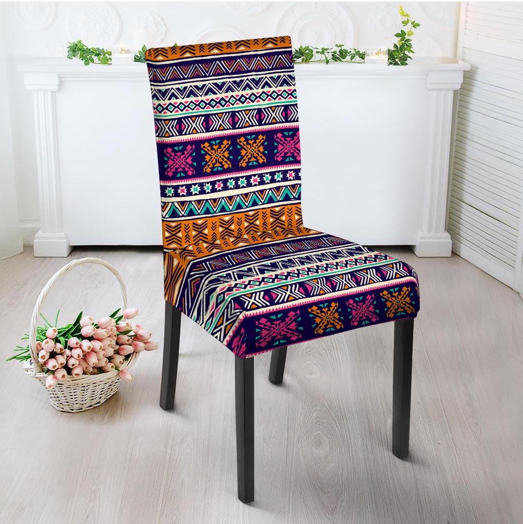 Multicolor Native Aztec Geometric Hipster Chair Cover-grizzshop