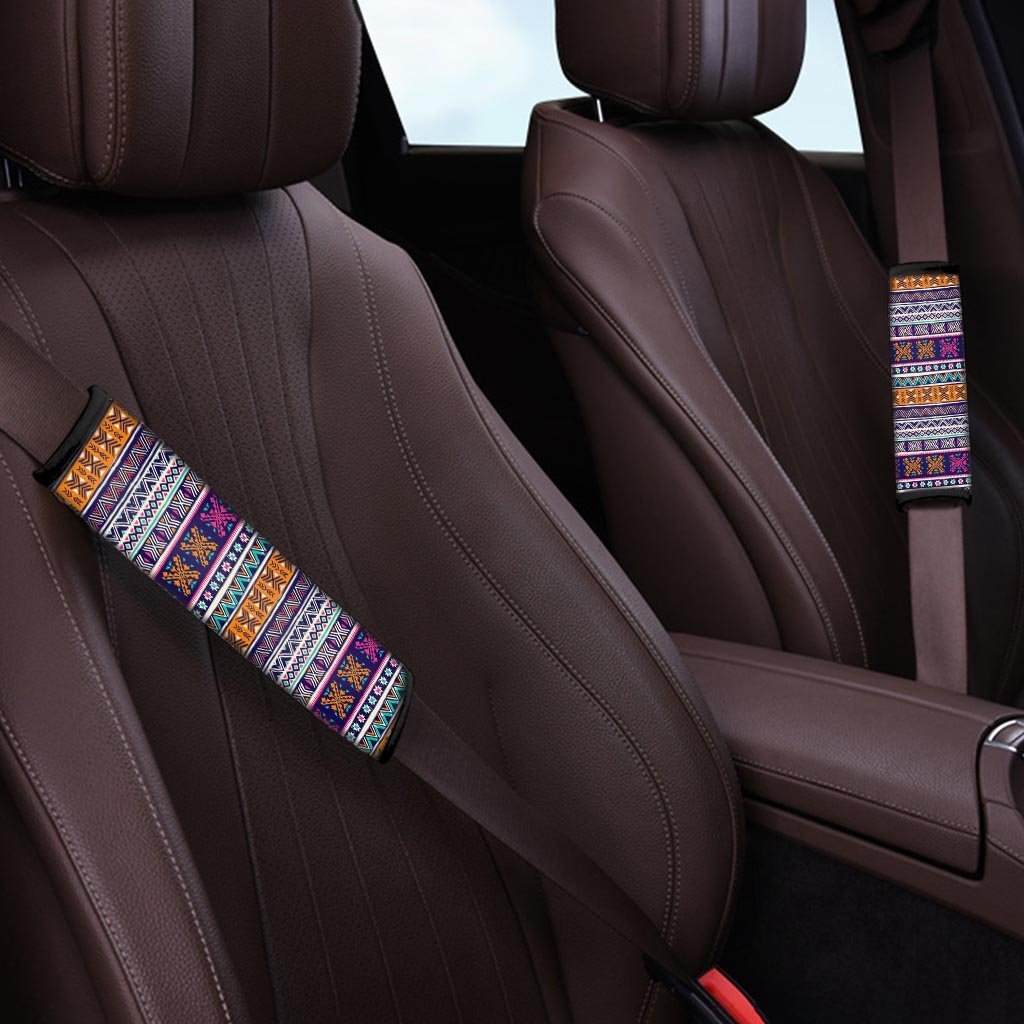 Multicolor Native Aztec Geometric Hipster Seat Belt Cover-grizzshop