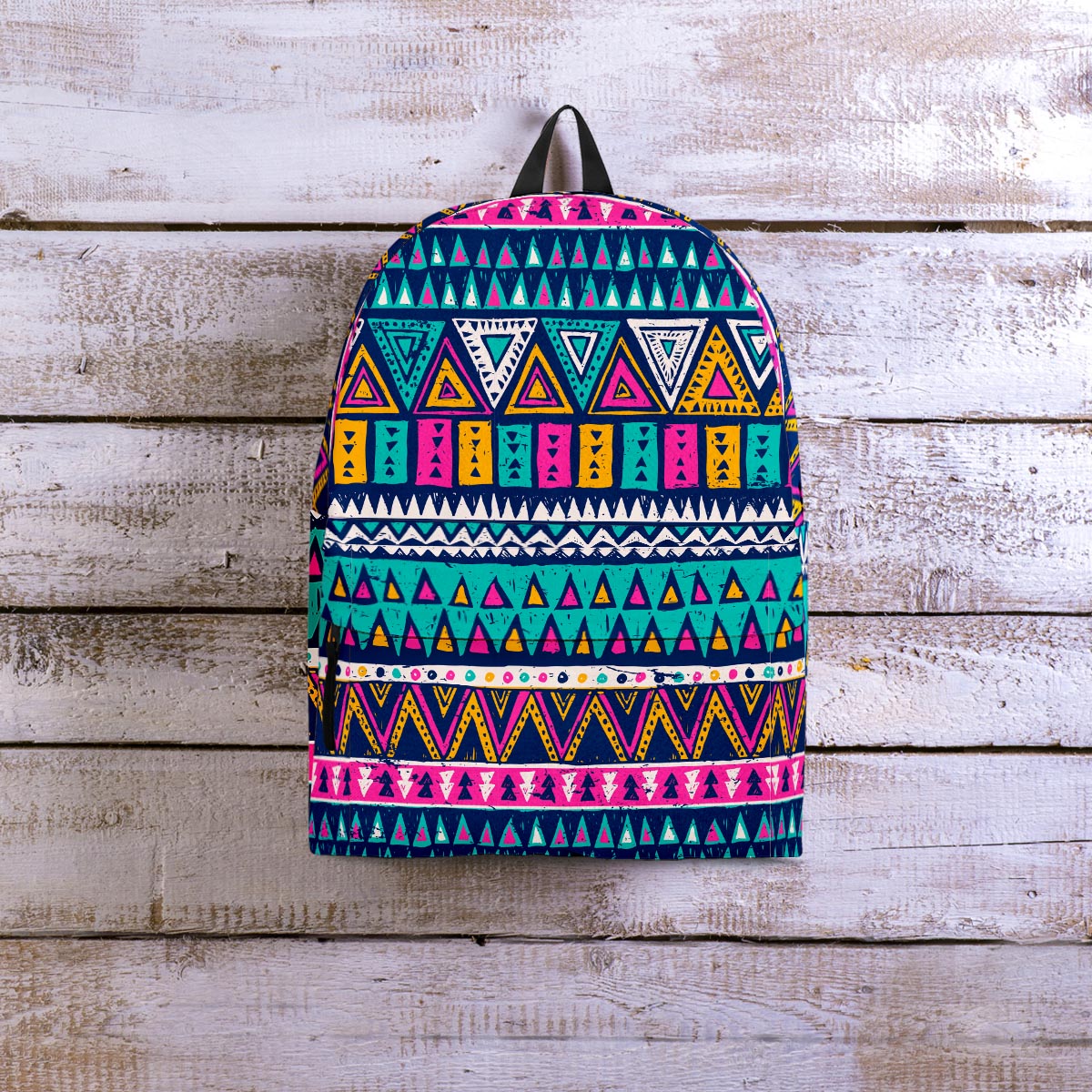 Multicolor Native Aztec Trippy Striped Backpack-grizzshop