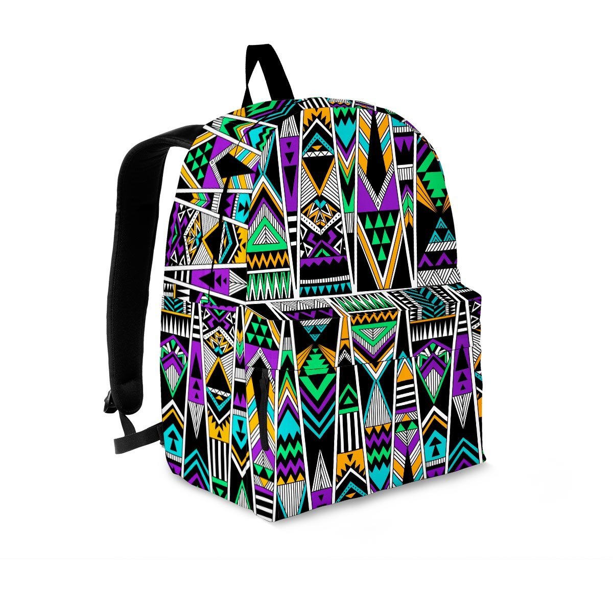 Multicolor Native Aztec Vintage Trippy Backpack-grizzshop