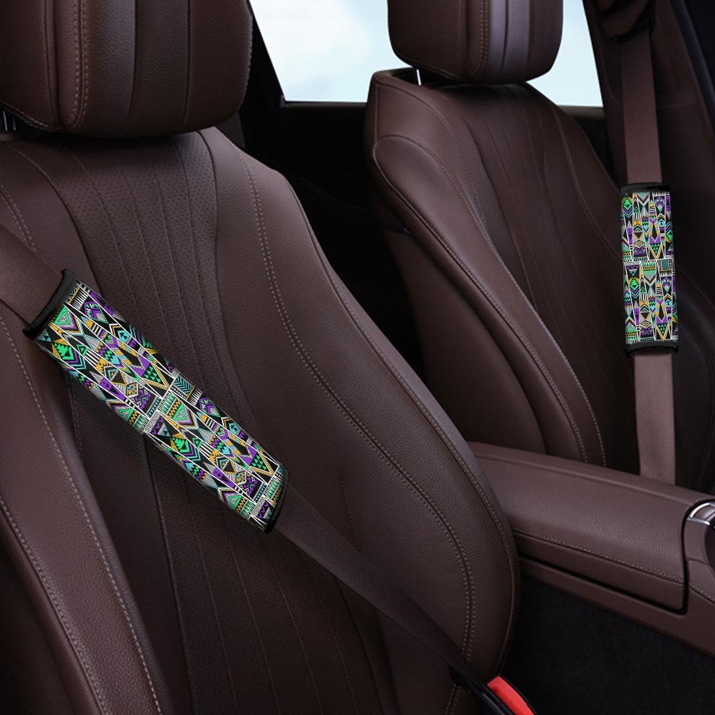 Multicolor Native Aztec Vintage Trippy Seat Belt Cover-grizzshop