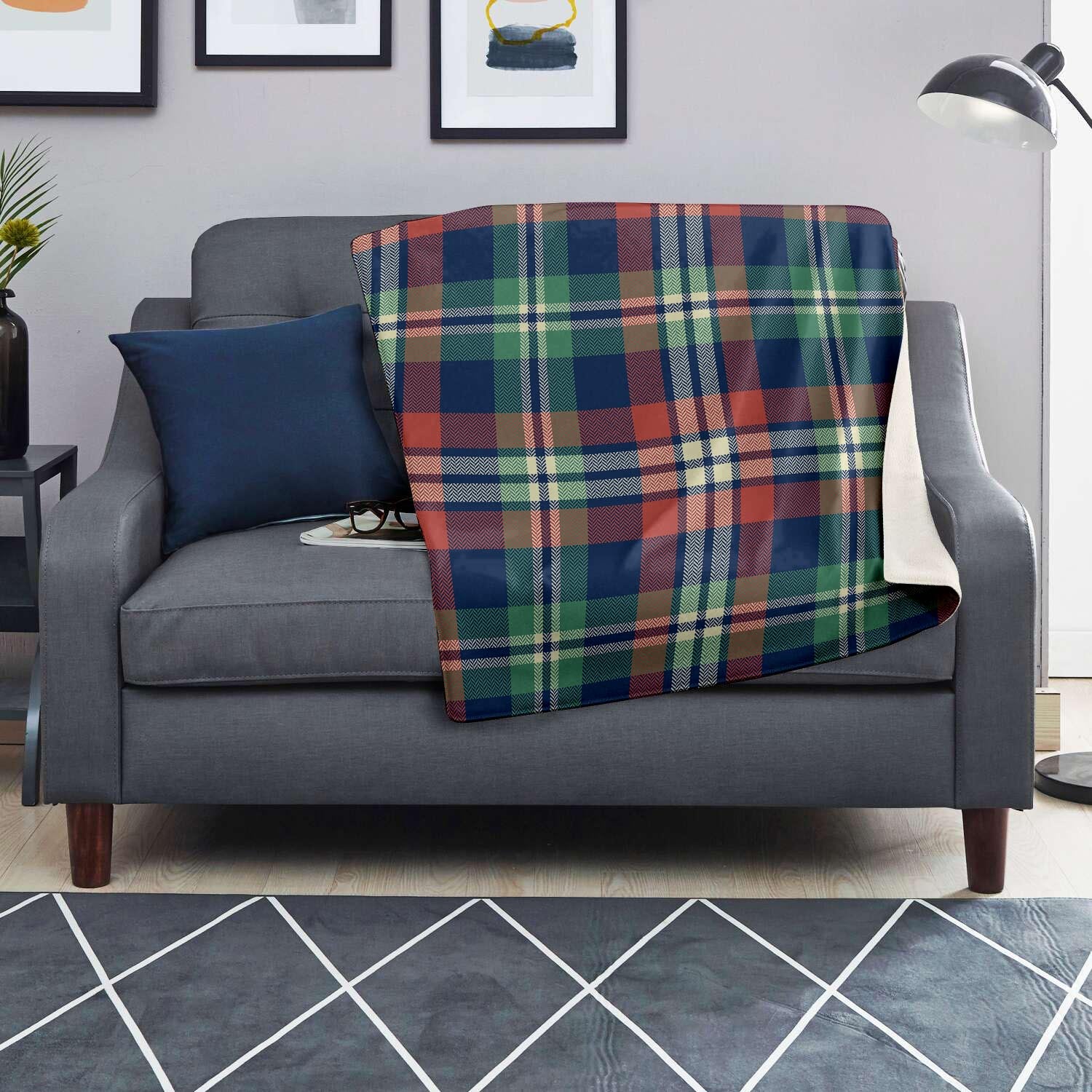 Multicolor Plaid Tartan Blanket-grizzshop