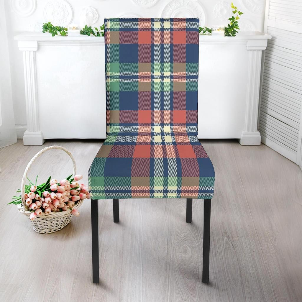Multicolor Plaid Tartan Chair Cover-grizzshop