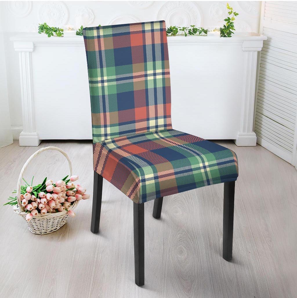 Multicolor Plaid Tartan Chair Cover-grizzshop