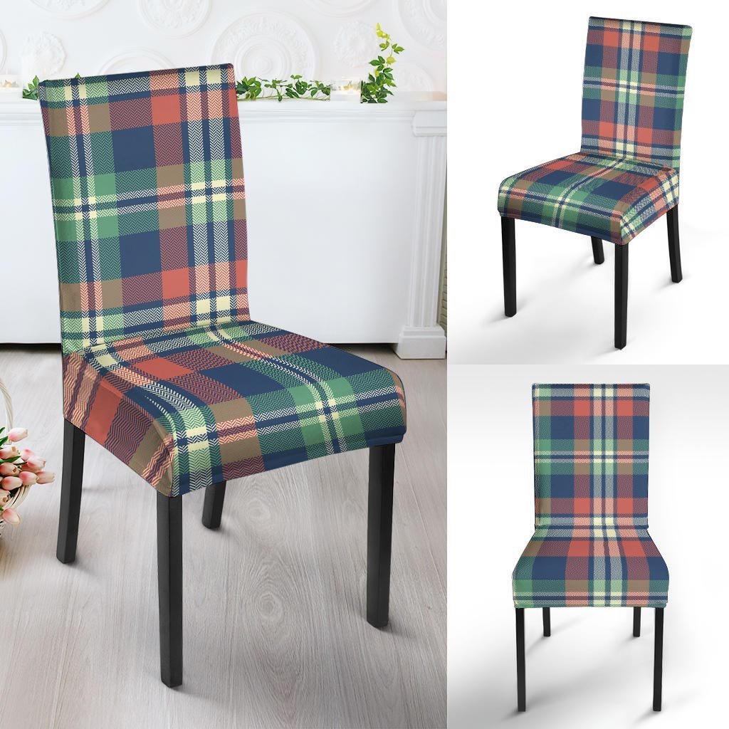Multicolor Plaid Tartan Chair Cover-grizzshop