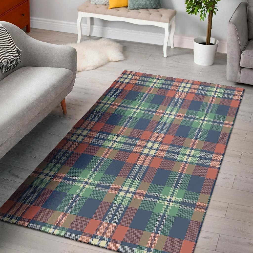 Multicolor Plaid Tartan Floor Mat-grizzshop