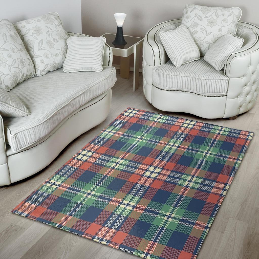 Multicolor Plaid Tartan Floor Mat-grizzshop