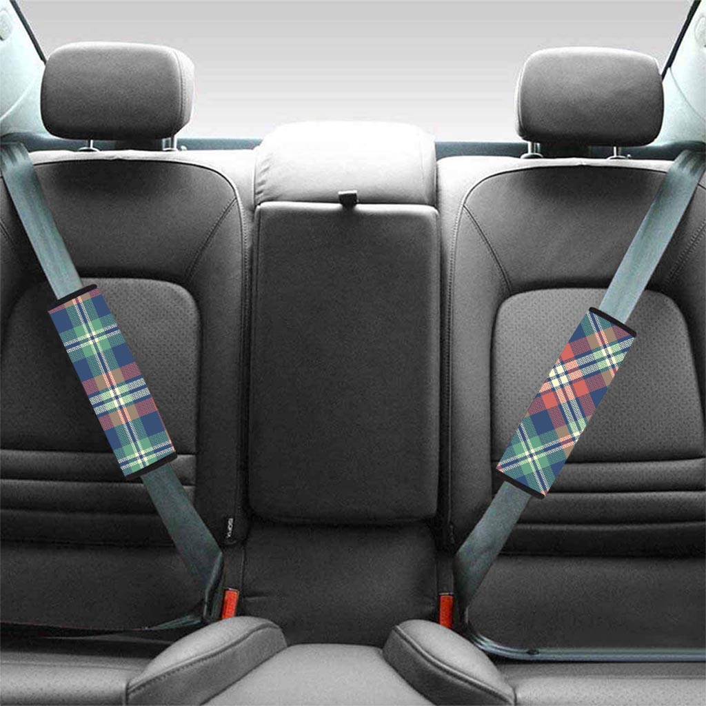 Multicolor Plaid Tartan Seat Belt Cover-grizzshop