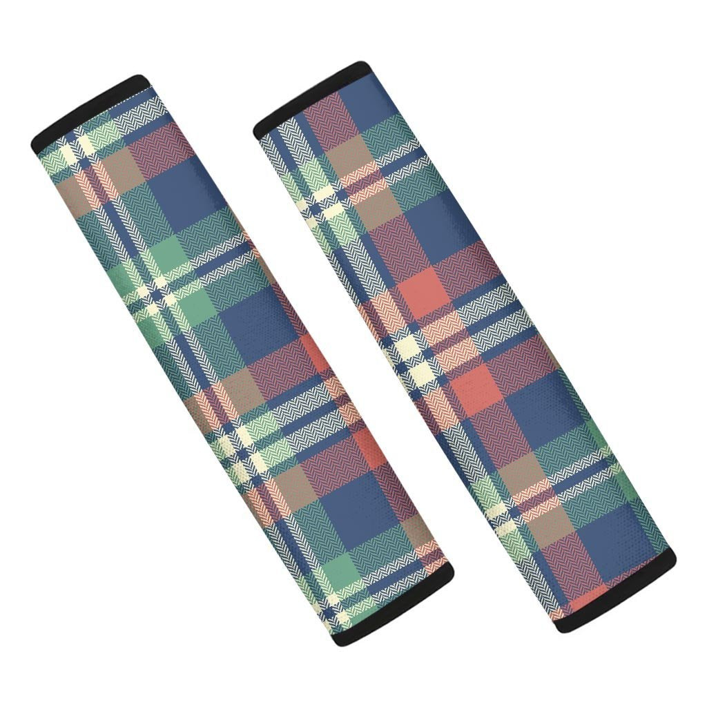 Multicolor Plaid Tartan Seat Belt Cover-grizzshop