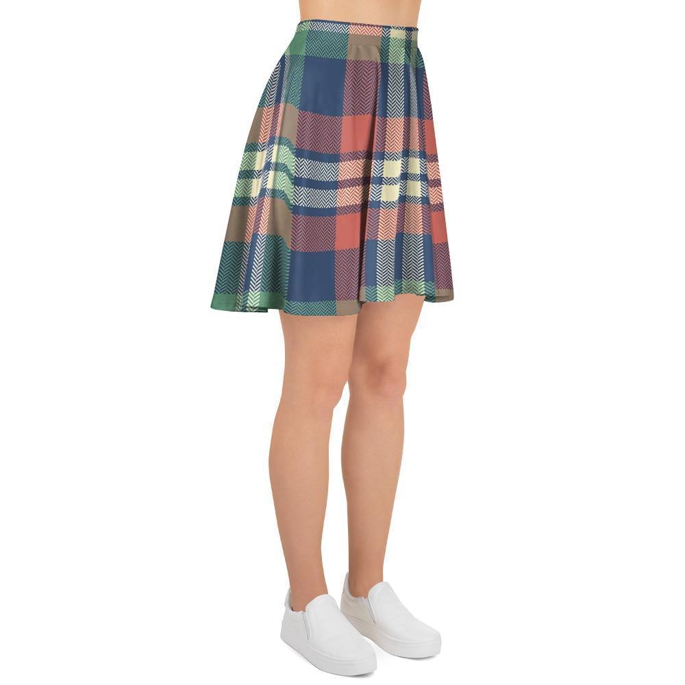 Multicolor Plaid Tartan Women's Skirt-grizzshop