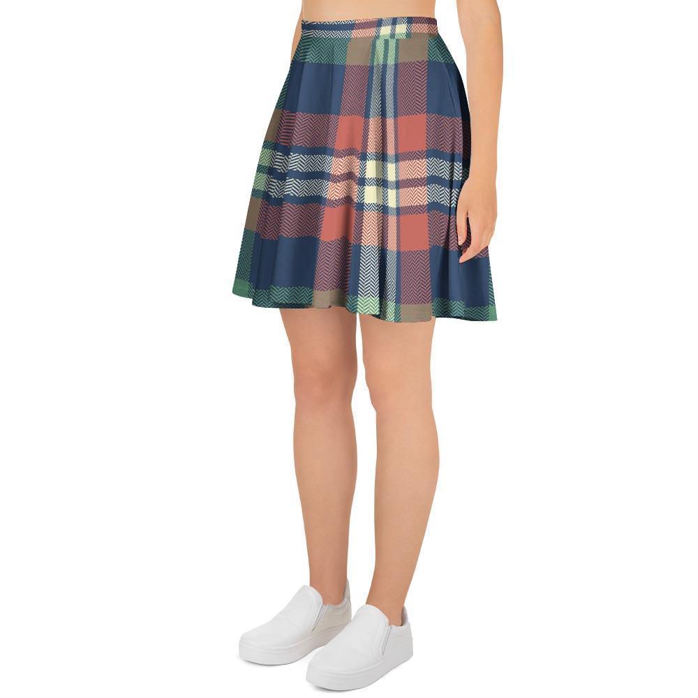 Multicolor Plaid Tartan Women's Skirt-grizzshop