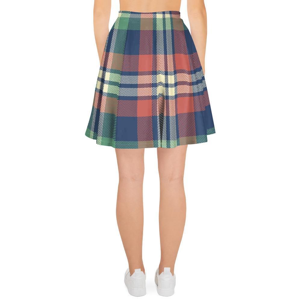 Multicolor Plaid Tartan Women's Skirt-grizzshop
