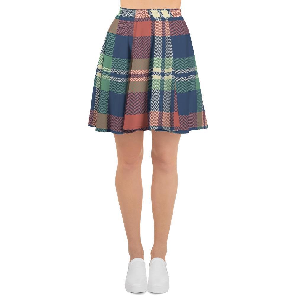 Multicolor Plaid Tartan Women's Skirt-grizzshop
