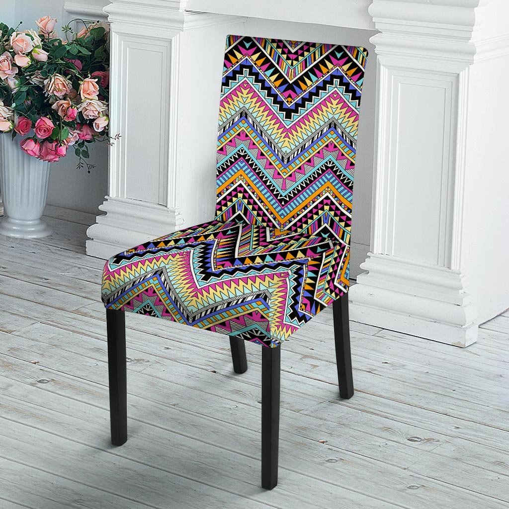 Multicolor Zigzag Indian Aztec Chair Cover-grizzshop