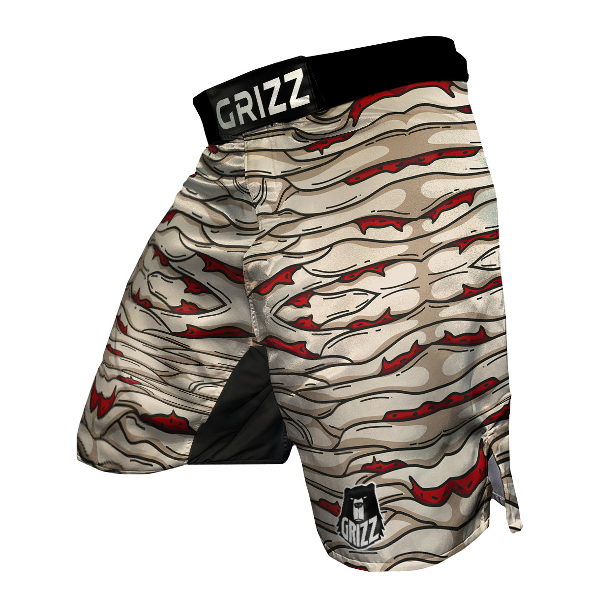 Mummy Bandage Print Pattern MMA Shorts-grizzshop