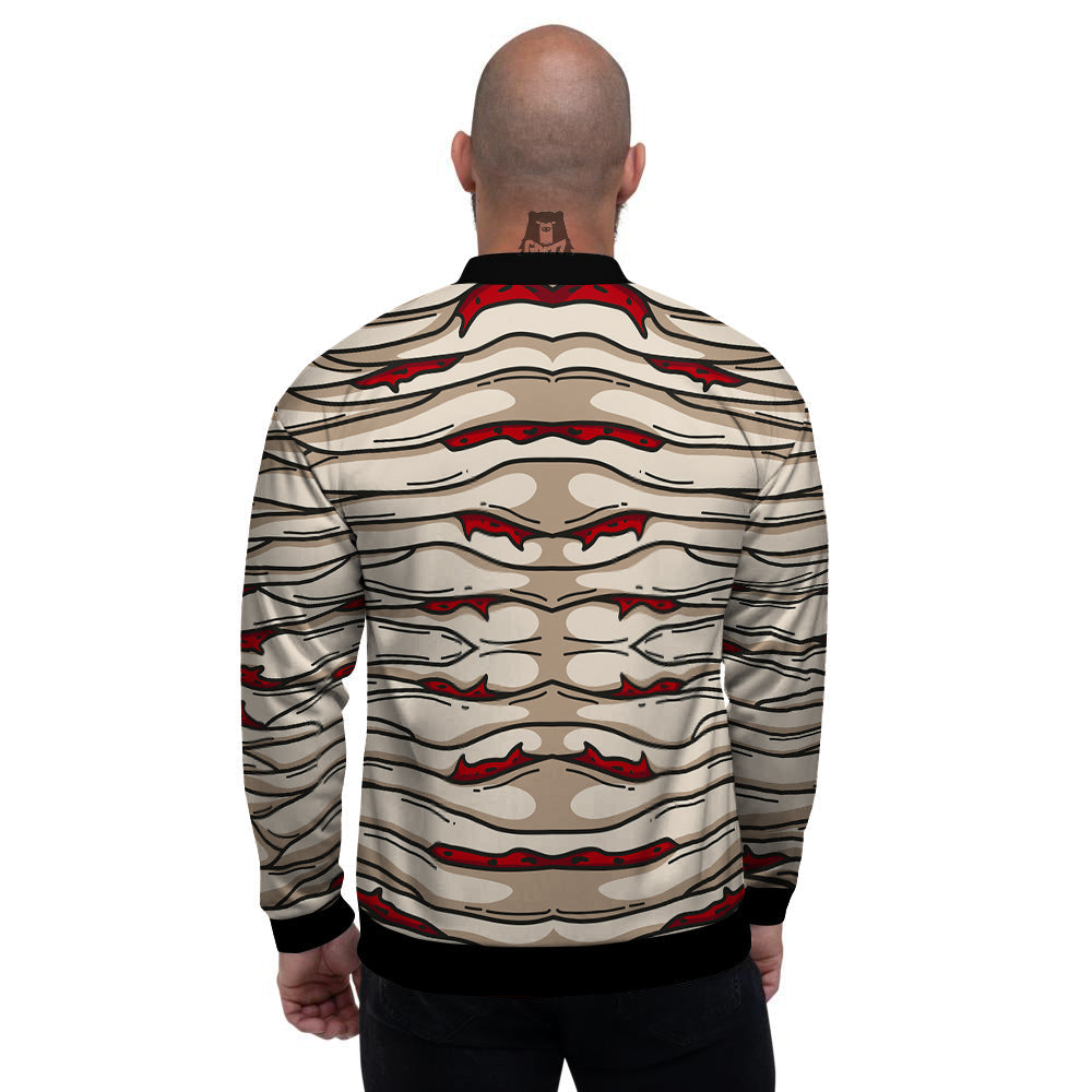 Mummy Bandage Print Pattern Men's Bomber Jacket-grizzshop