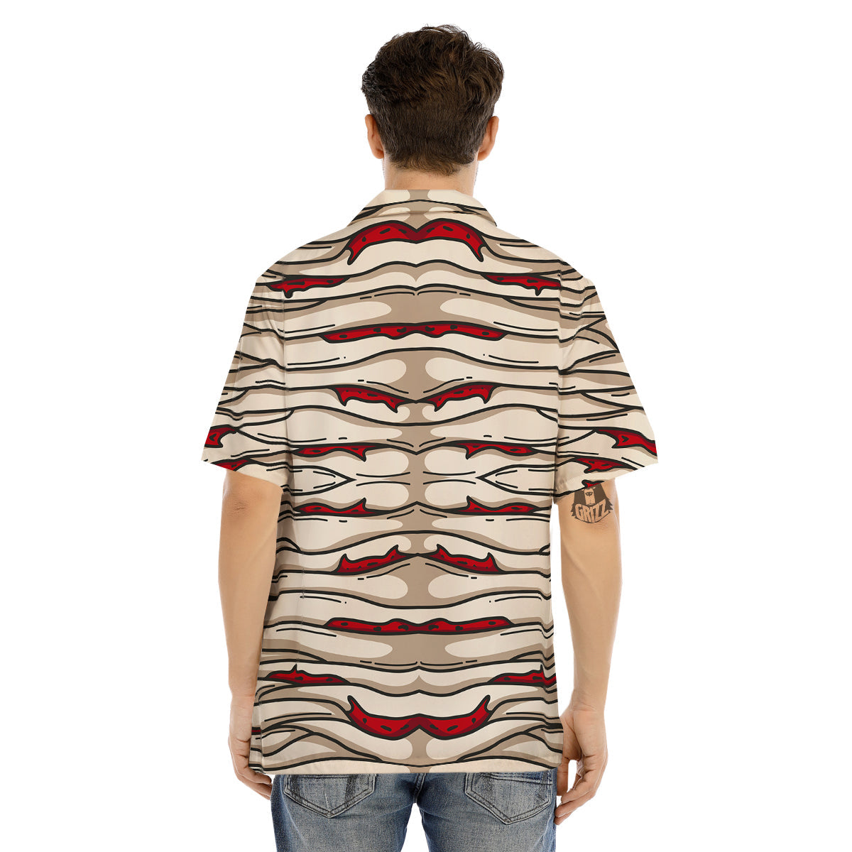 Mummy Bandage Print Pattern Men's Hawaiian Shirt-grizzshop