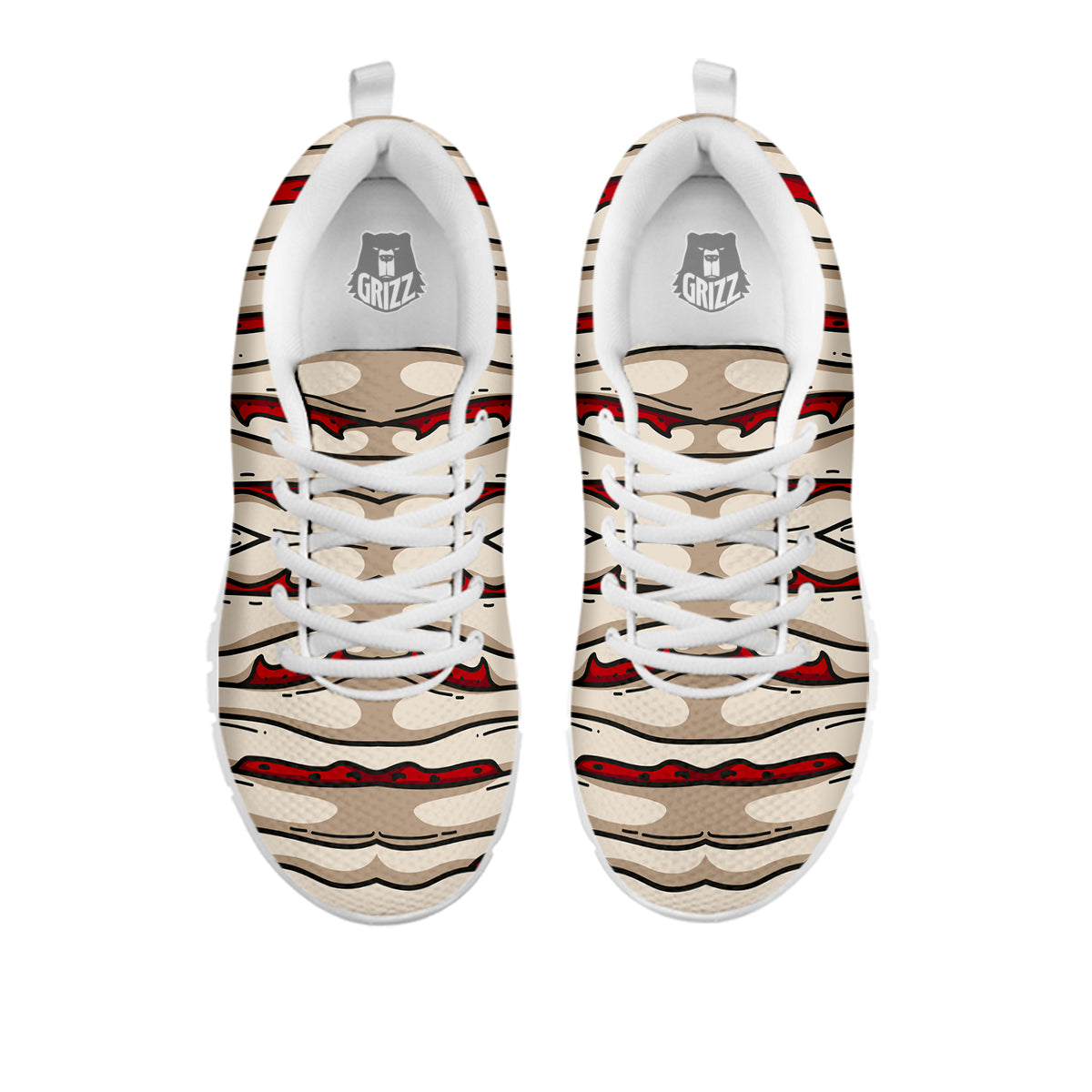 Mummy Bandage Print Pattern White Sneaker-grizzshop