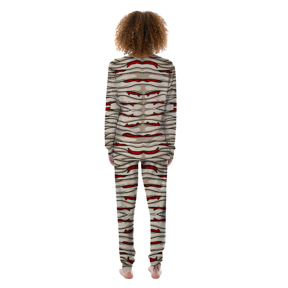 Mummy Bandage Print Pattern Women's Pajamas-grizzshop