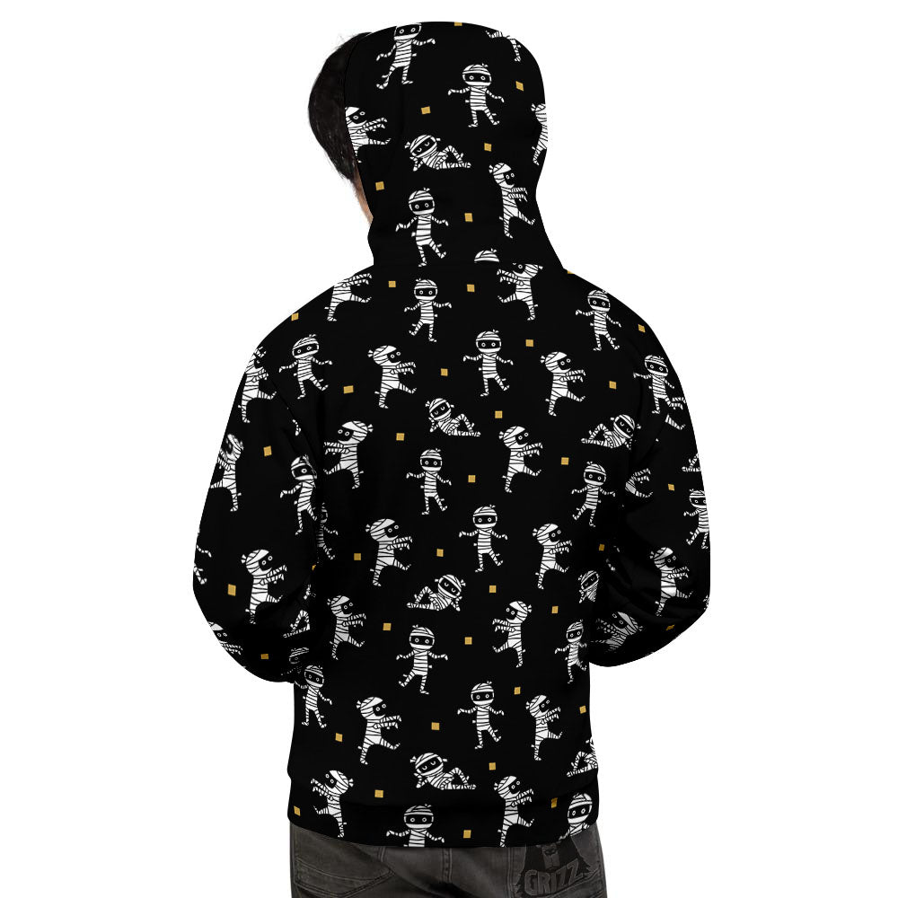 Mummy Cartoon Print Pattern Men's Hoodie-grizzshop