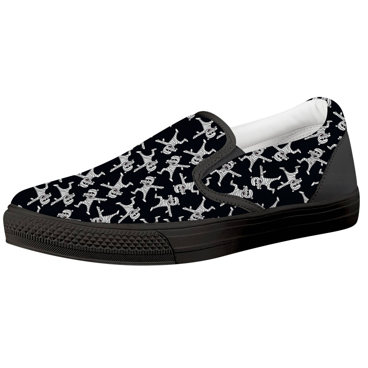 Mummy Cute Print Pattern Black Slip On Shoes-grizzshop
