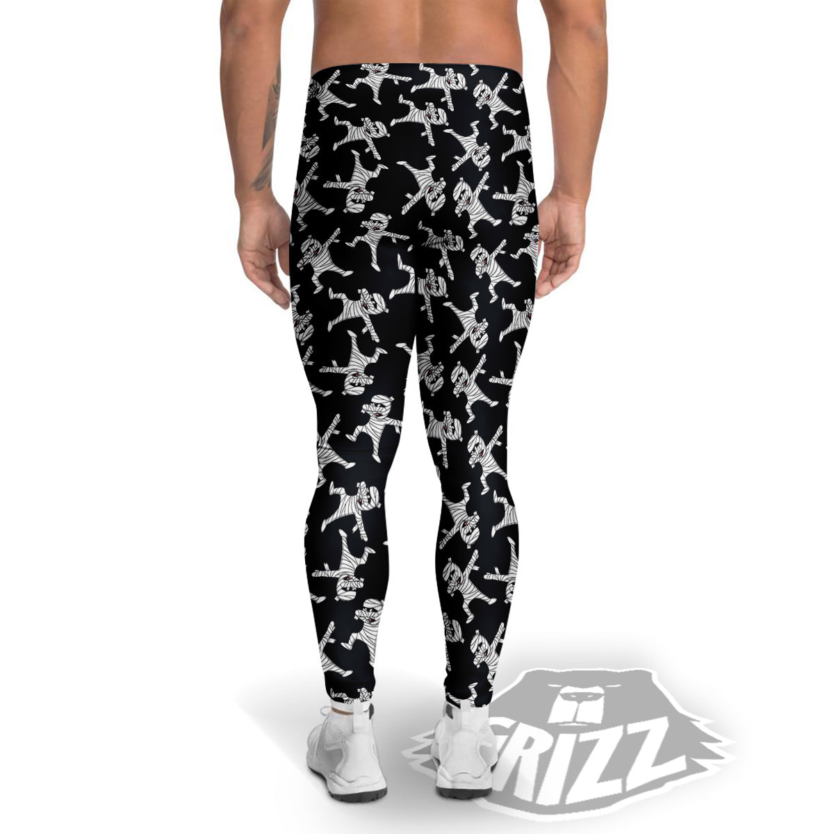 Mummy Cute Print Pattern Men's Leggings-grizzshop