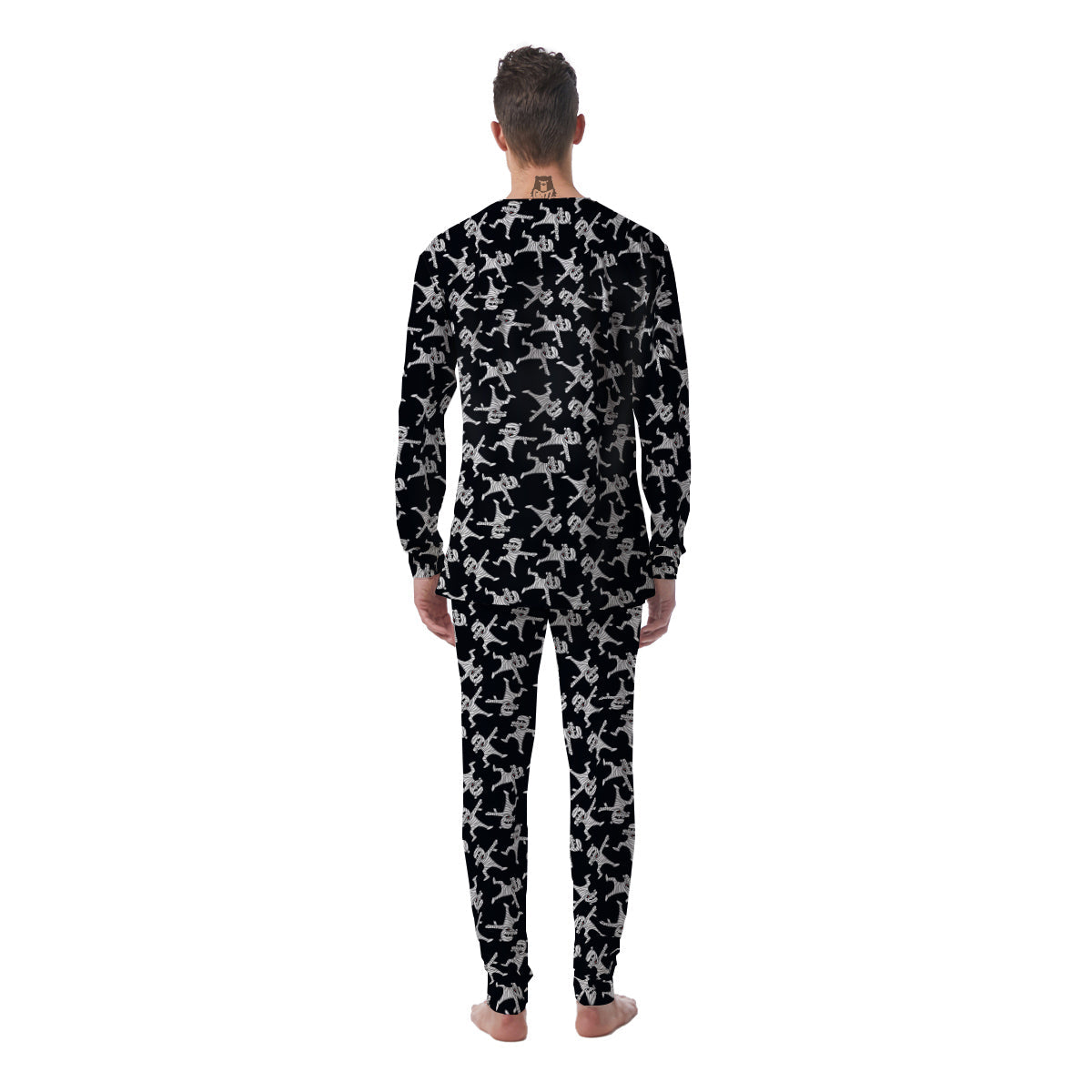 Mummy Cute Print Pattern Men's Pajamas-grizzshop