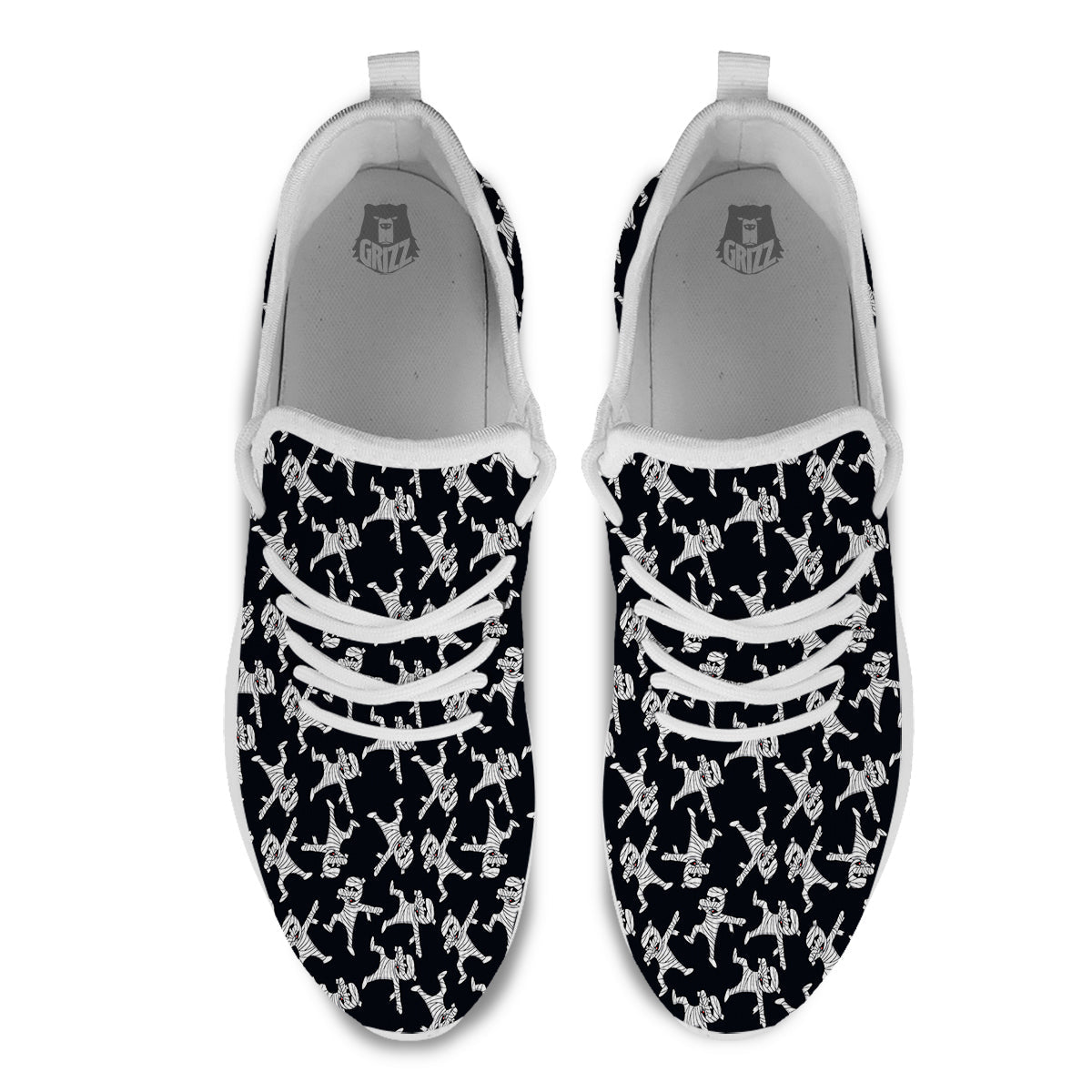 Mummy Cute Print Pattern White Athletic Shoes-grizzshop