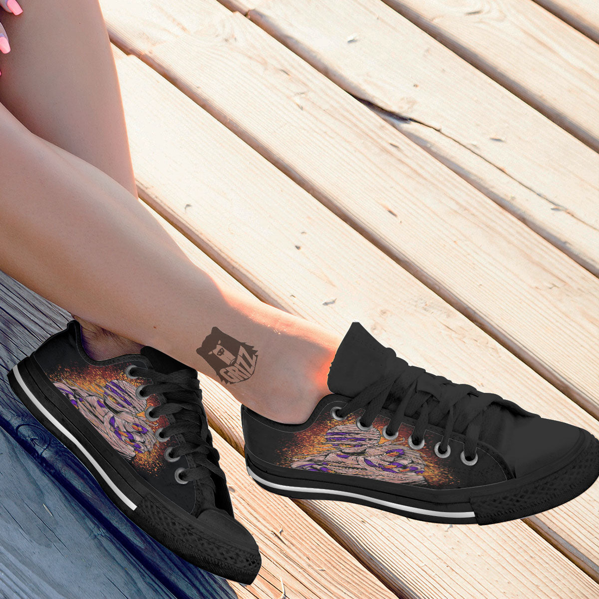 Mummy Halloween Print Black Low Top Shoes-grizzshop