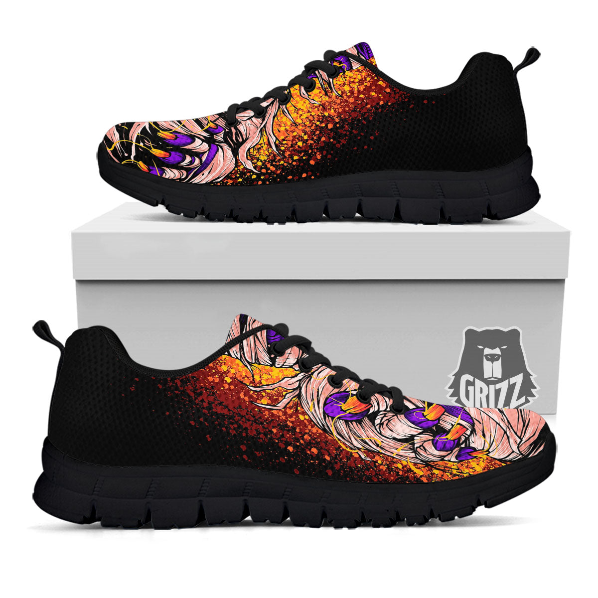 Mummy Halloween Print Black Sneaker-grizzshop