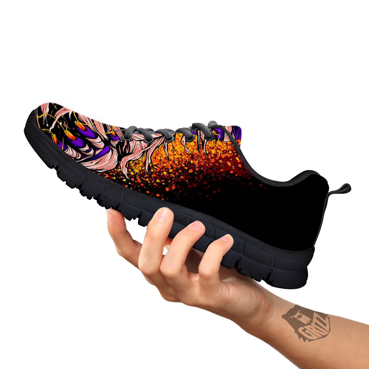 Mummy Halloween Print Black Sneaker-grizzshop