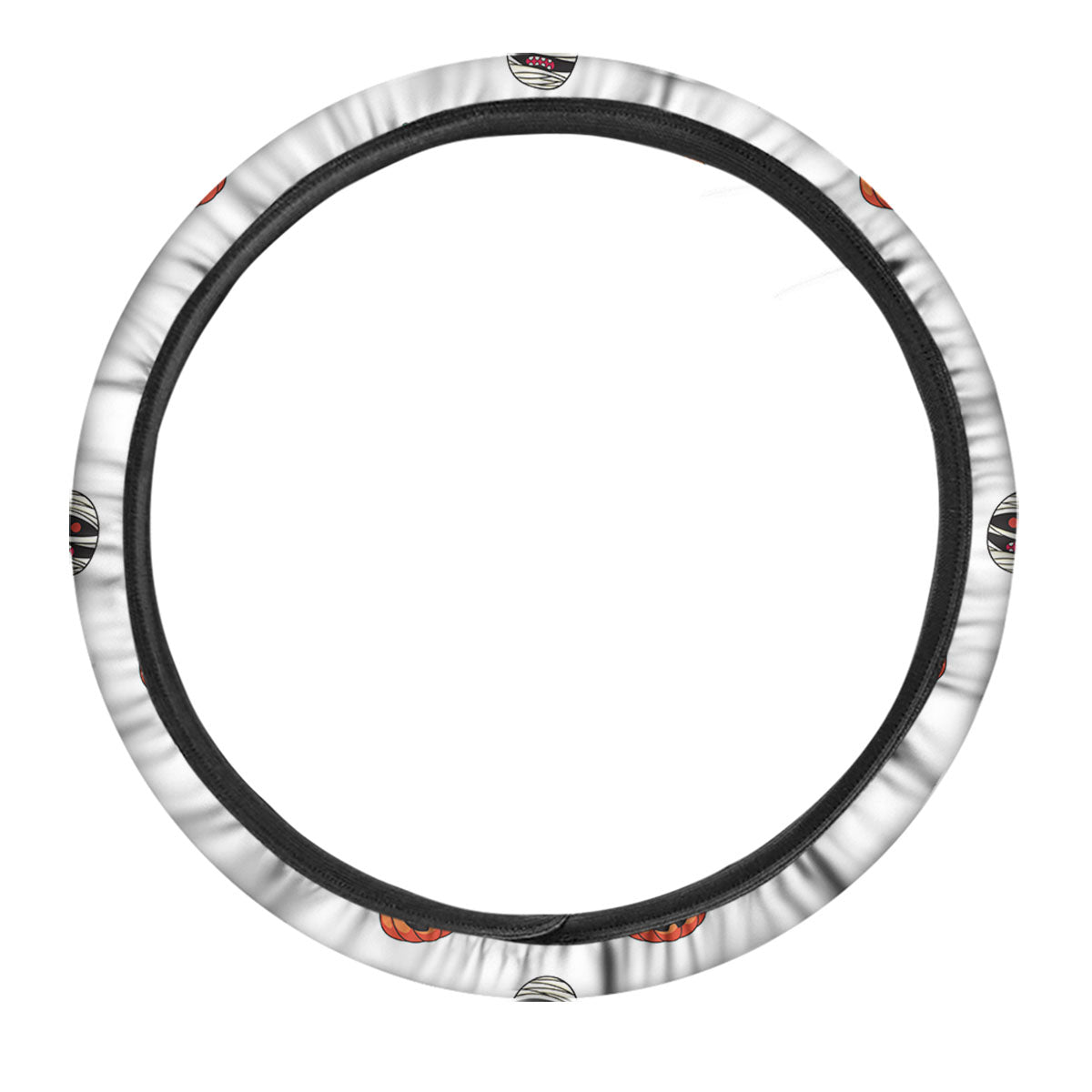 Mummy Halloween Print Pattern Car Steering Wheel Cover-grizzshop
