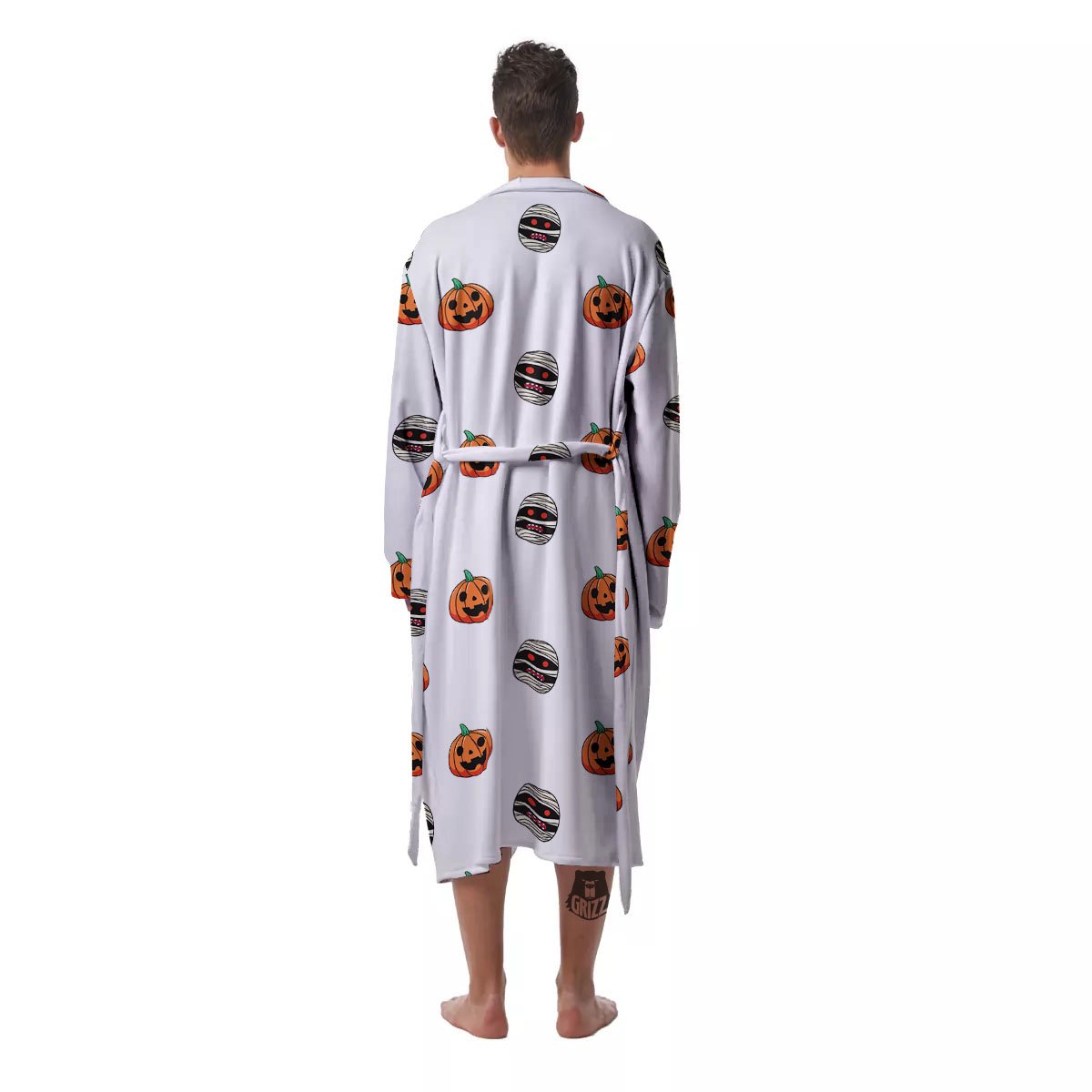 Mummy Halloween Print Pattern Men's Robe-grizzshop