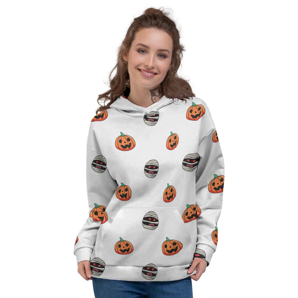 Mummy Halloween Print Pattern Women's Hoodie-grizzshop