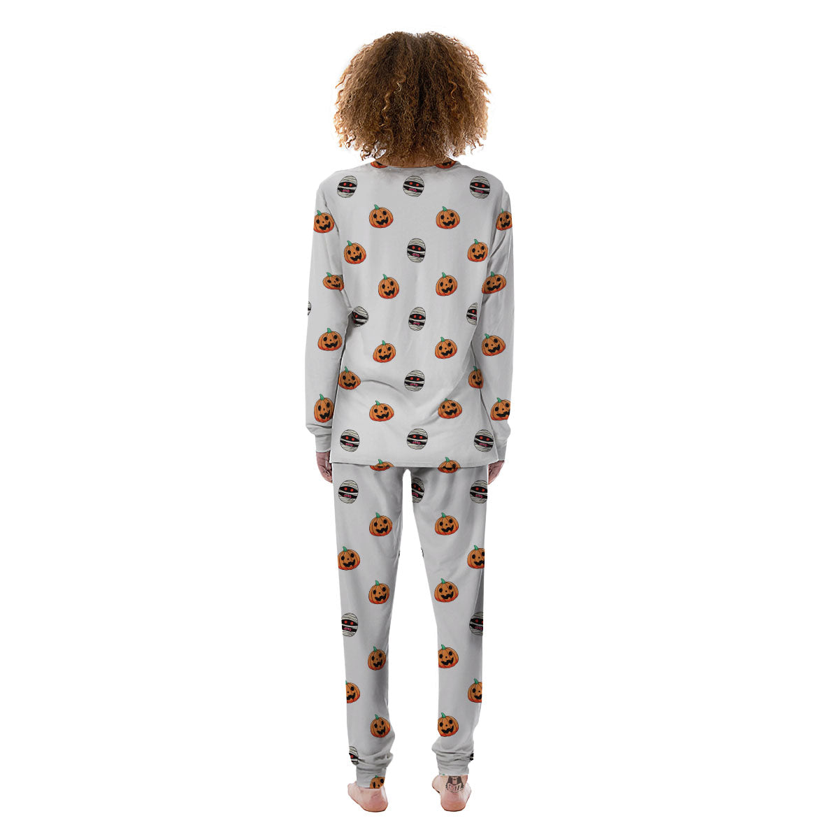 Mummy Halloween Print Pattern Women's Pajamas-grizzshop