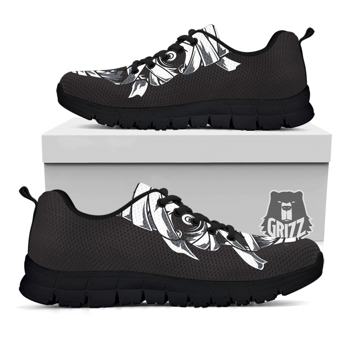 Mummy Head Print Black Sneaker-grizzshop