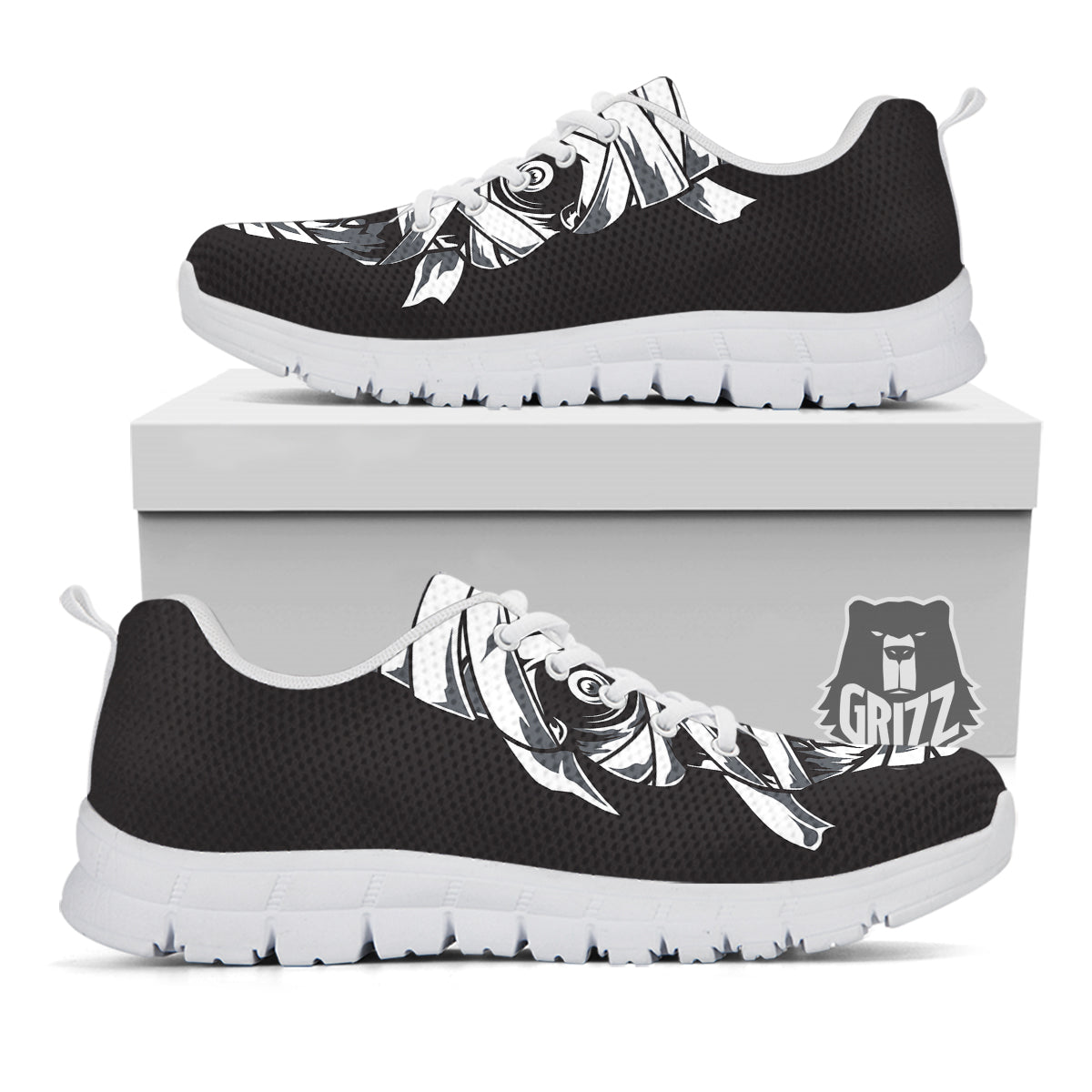 Mummy Head Print White Sneaker-grizzshop