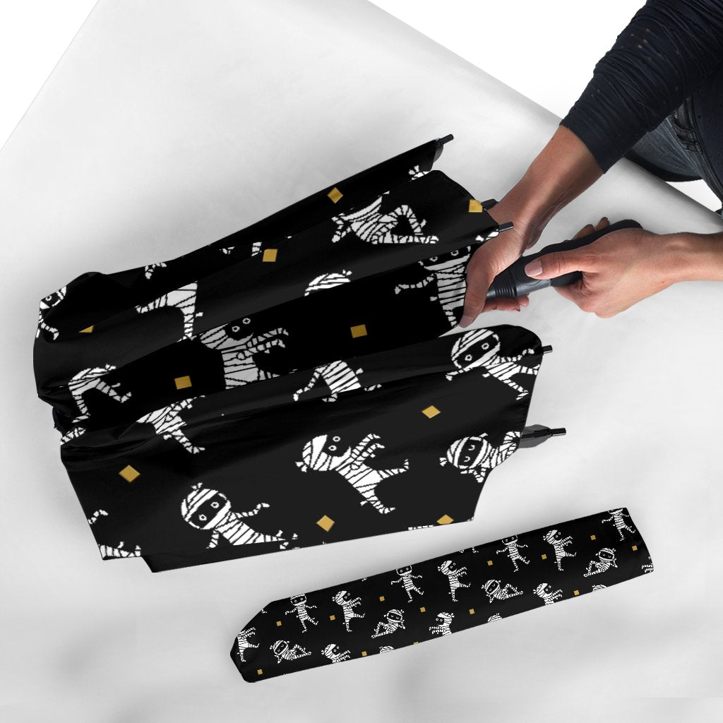 Mummy Pattern Print Automatic Foldable Umbrella-grizzshop