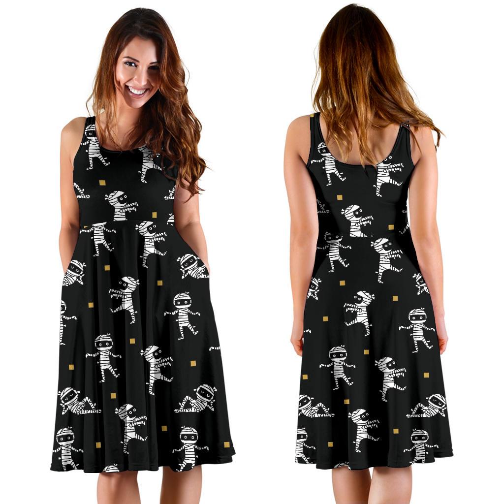 Mummy Pattern Print Dress-grizzshop