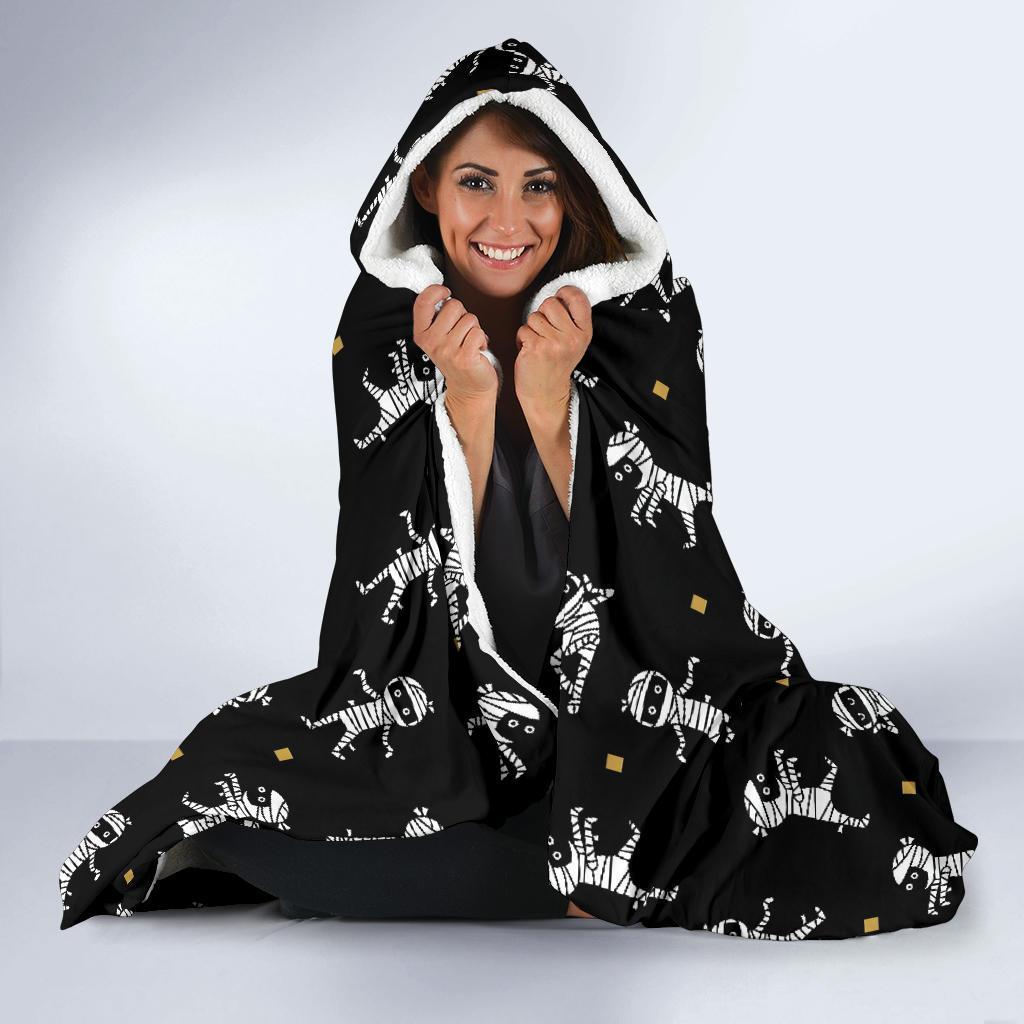 Mummy Pattern Print Hooded Blanket-grizzshop