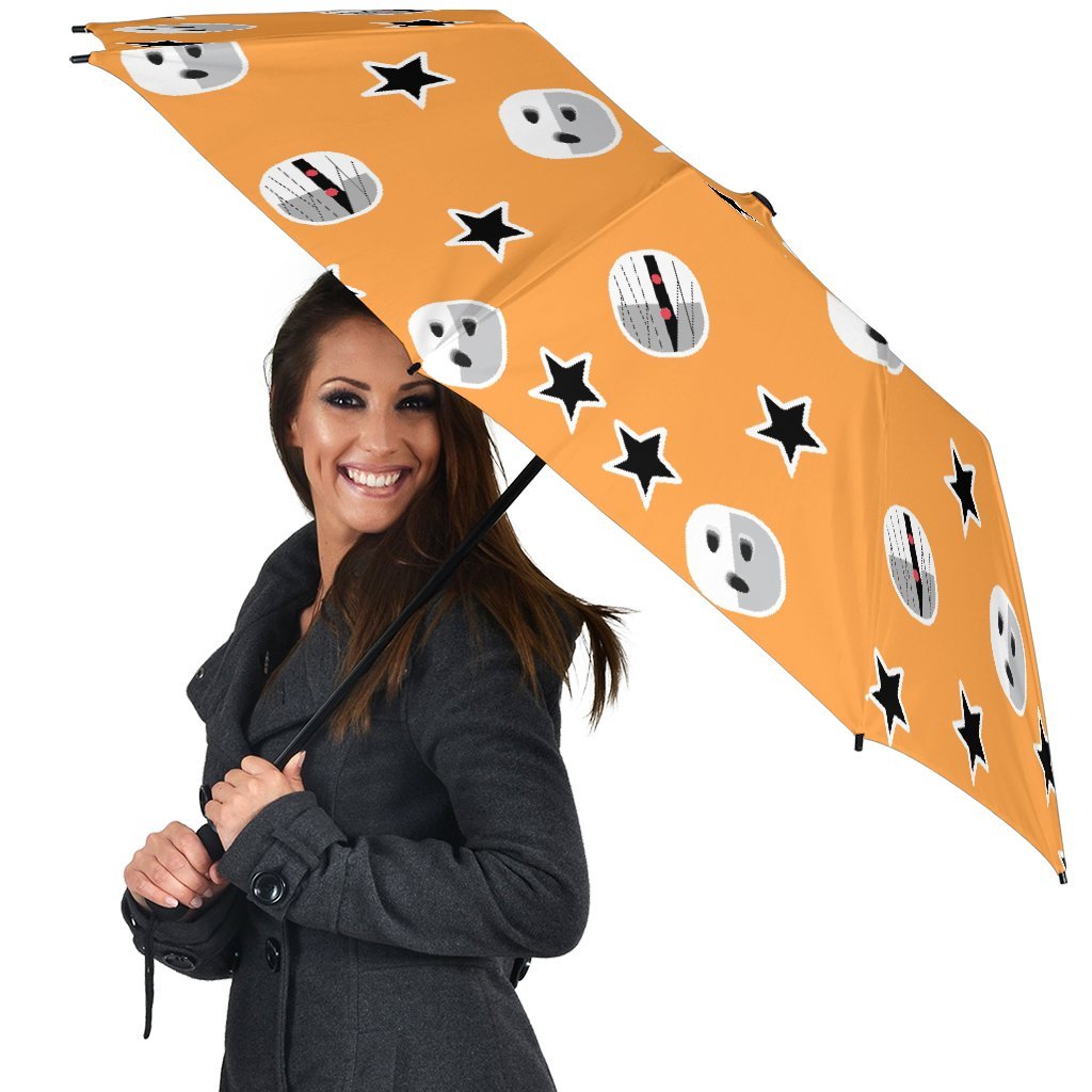 Mummy Print Pattern Automatic Foldable Umbrella-grizzshop