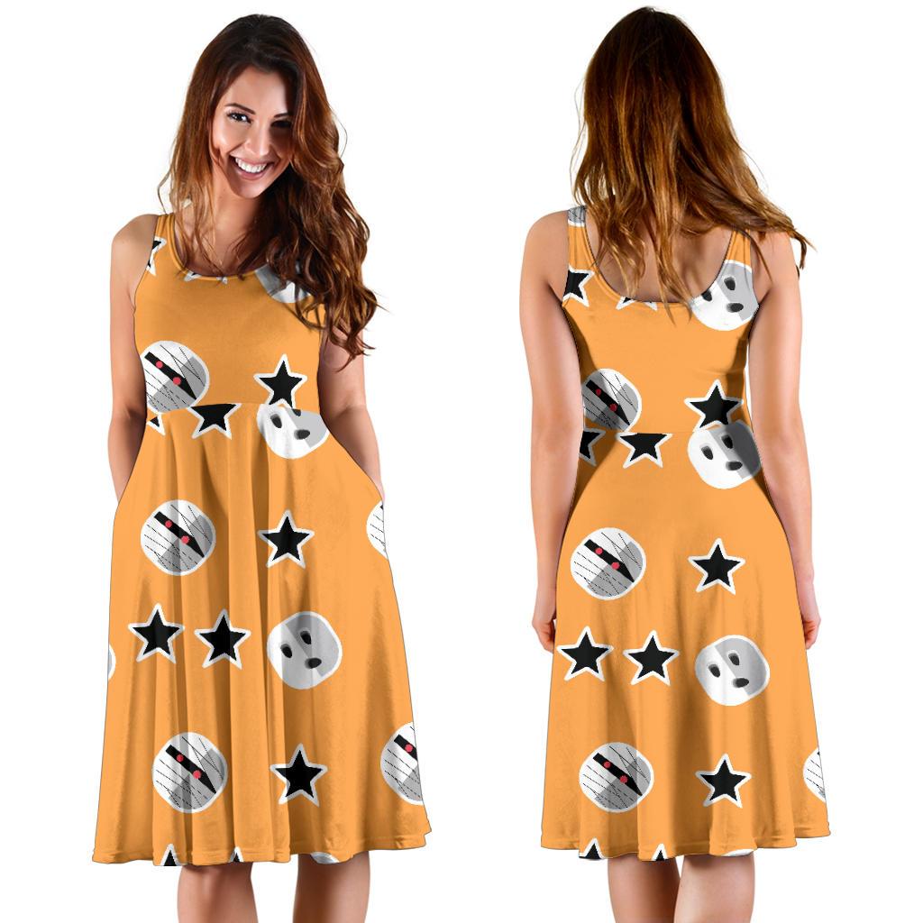 Mummy Print Pattern Dress-grizzshop