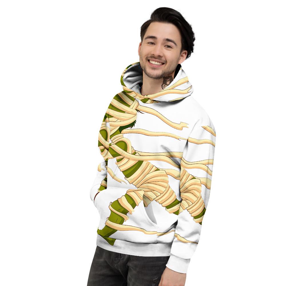 Mummy Running Print Men's Hoodie-grizzshop