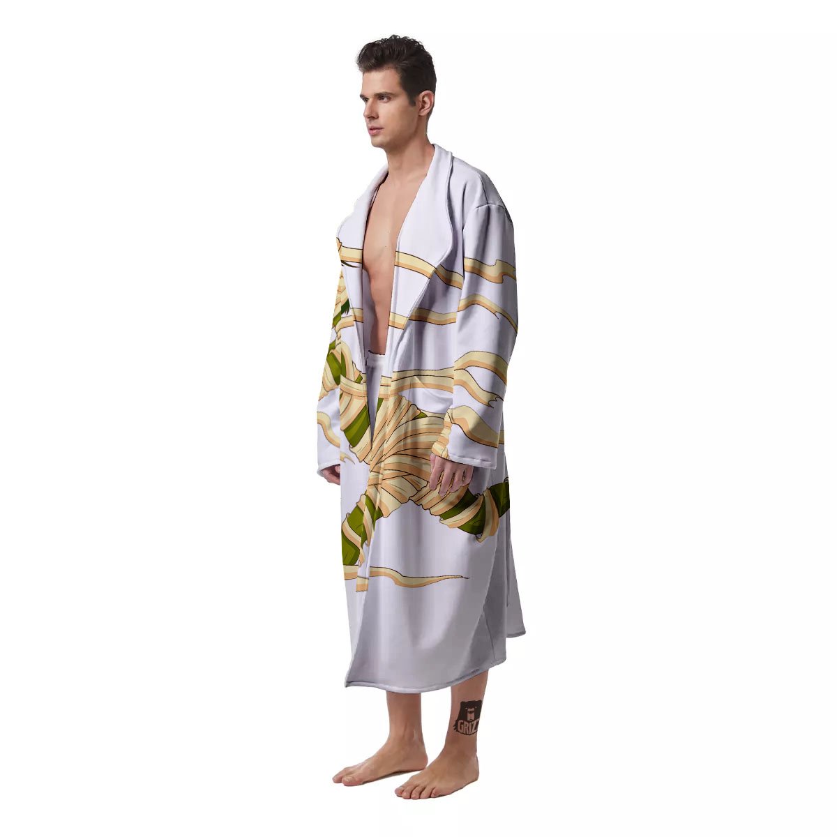 Mummy Running Print Men's Robe-grizzshop