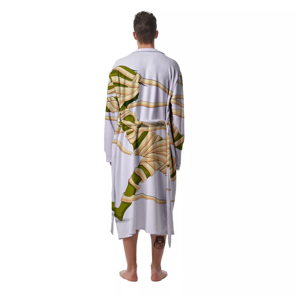 Mummy Running Print Men's Robe-grizzshop