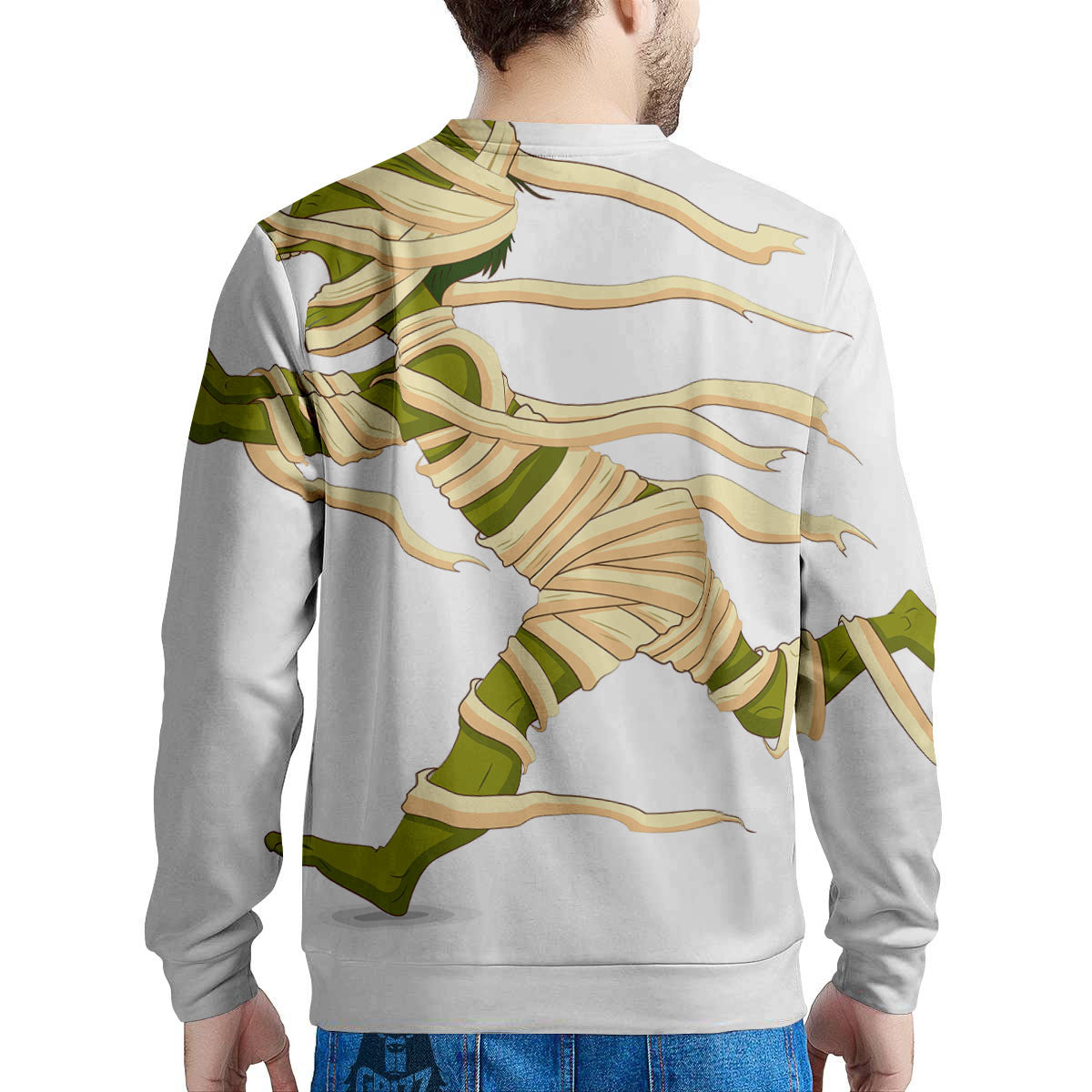 Mummy Running Print Men's Sweatshirt-grizzshop