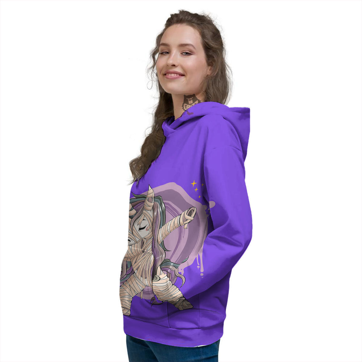 Mummy Unicorn Dap Print Women's Hoodie-grizzshop